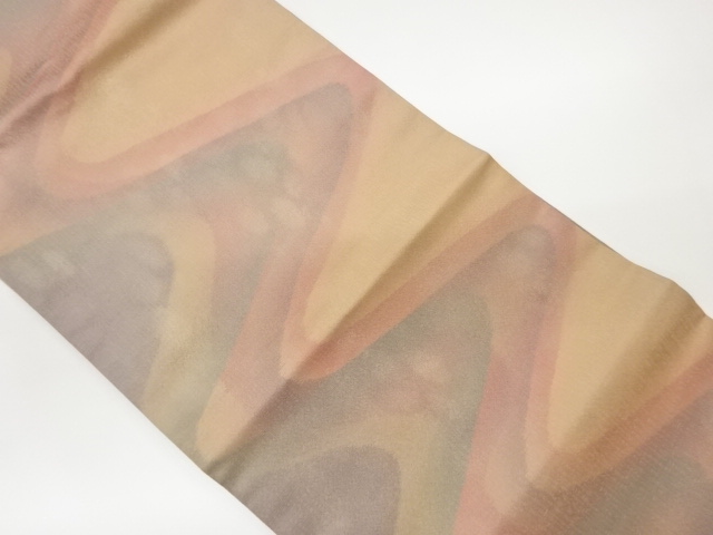 リサイクル　ふくれ織流水模様織出し名古屋帯